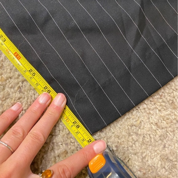 Reformation Black Pinstripe Trousers - Picture 9 of 13